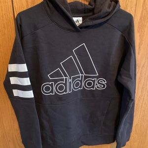 Boys Adidas Hoodie sz L 14/16 Black